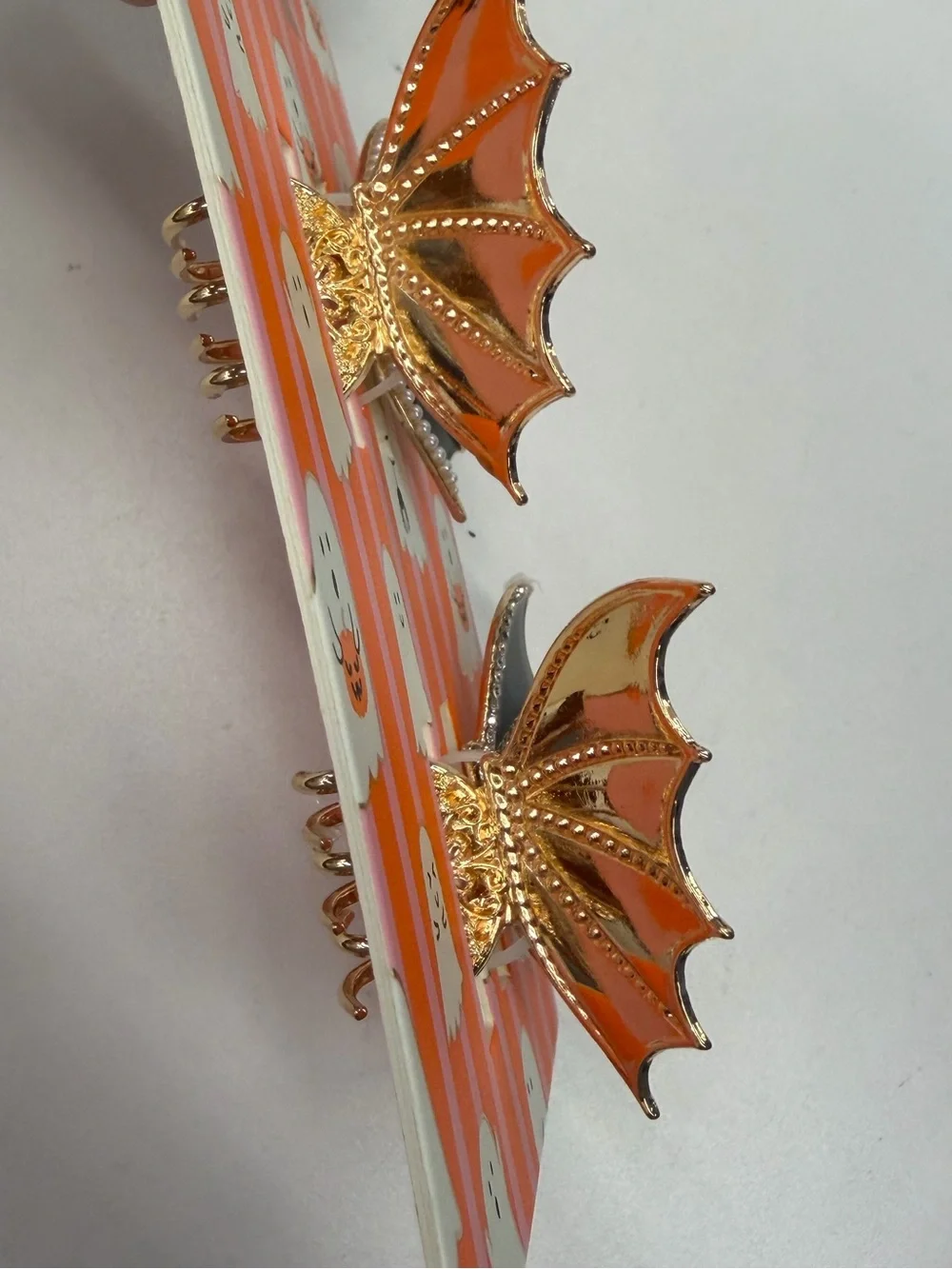 NWT ⚜️🖤⚜️ Piper K Enamel Bats Hair Claw Clip Set of 2